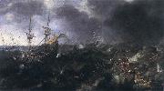 EERTVELT, Andries van Ships in Peril f oil painting on canvas